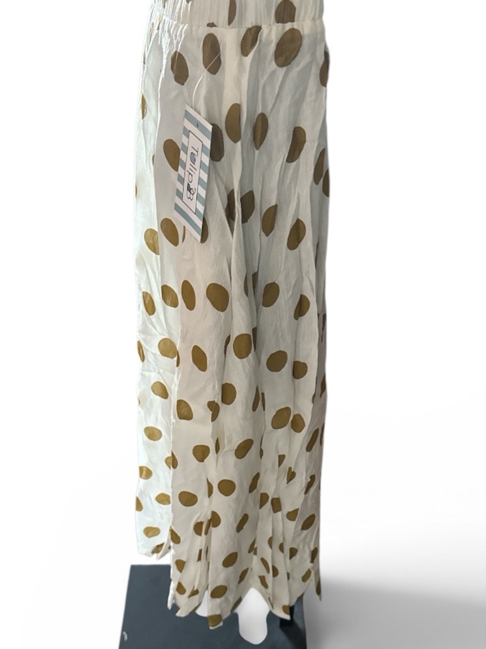 Polka Dot Skirt in White and Gold - Picture 6 of 11